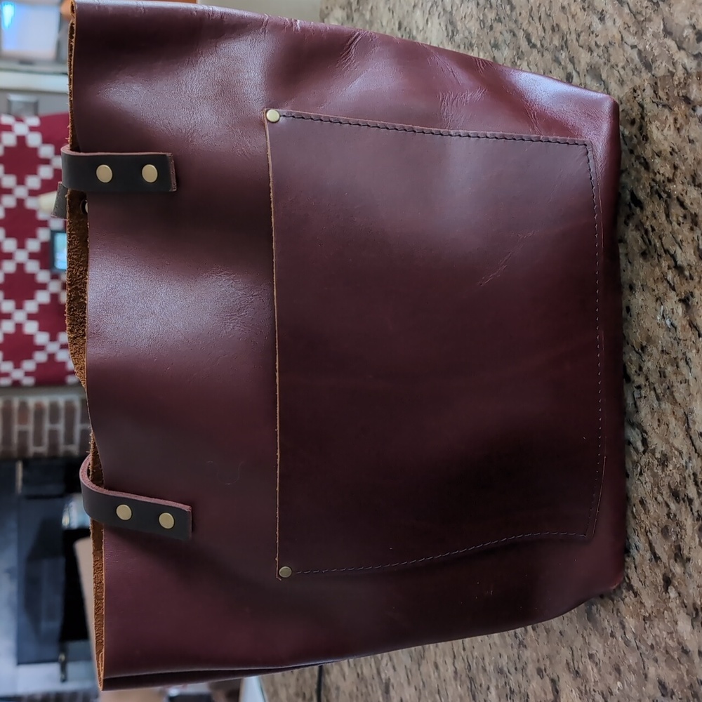 Portland Leather Goods medium tote in cognac